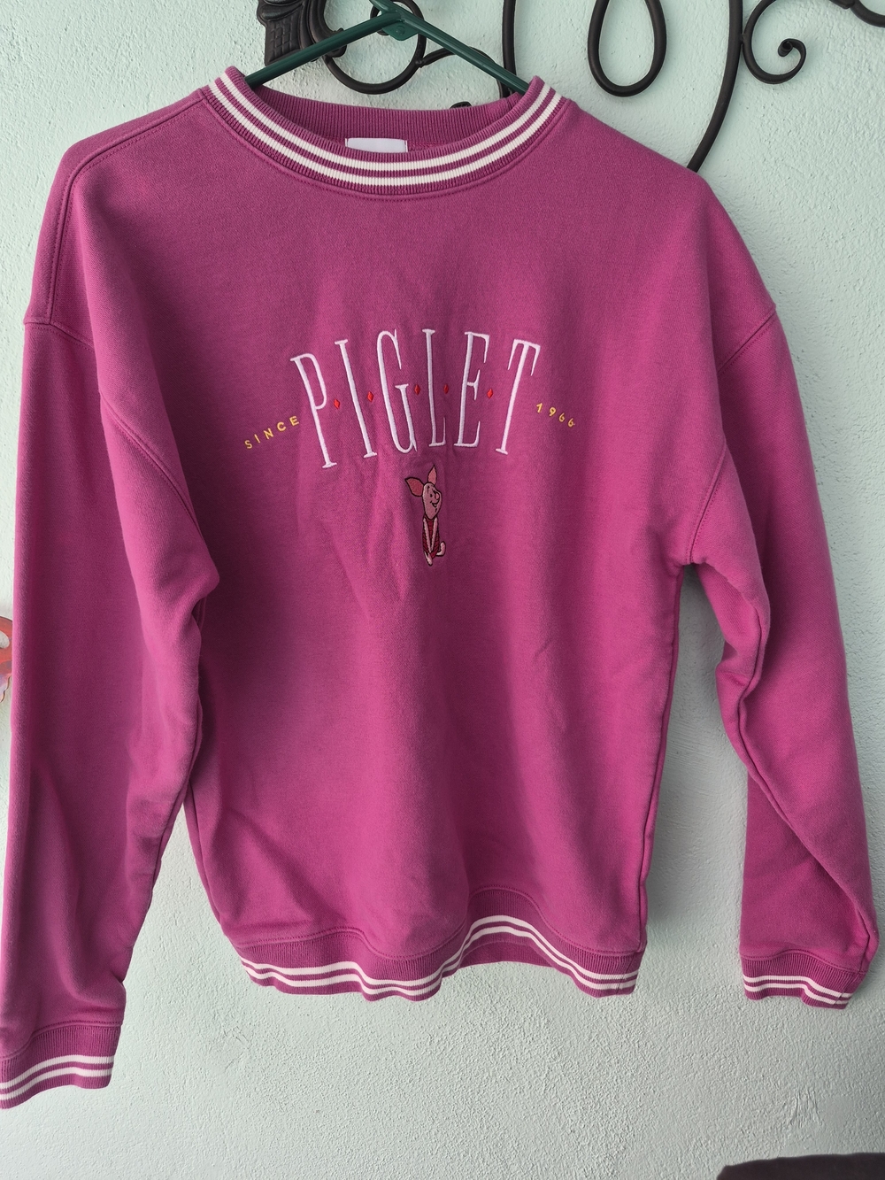 Disney Piglet Fuchsia Crewneck Sweater Large